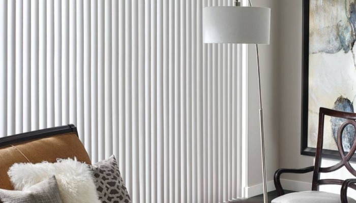 Cadence® Soft Vertical Blinds near Wayne, New Jersey (NJ) Hunter Douglas blinds for sliding glass doors.